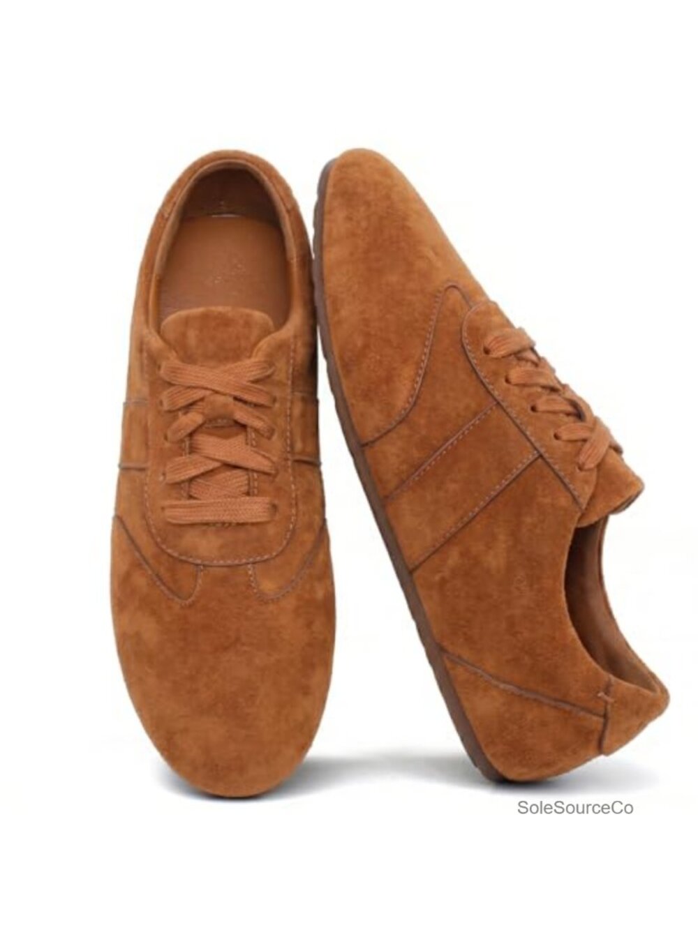 Suede Lace-Up Fashion Sneakers Non Slip Tennis Shoes